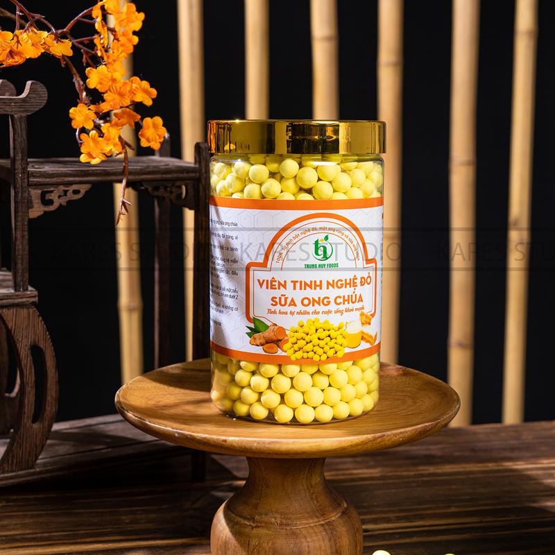  Hộp 500g Viên tinh nghệ đỏ sữa ong chúa  - Trung Huy Foods 