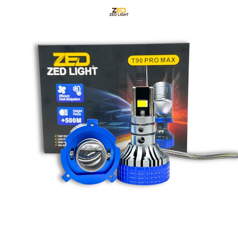 Đèn Pha Bi Cầu T90 PROMAX ZED LIGHT - Hàng Cao Cấp 90W - Lắp Cho Oto Xe Máy Chân Bóng H4 ĐiệnBình 12-24V - Bảo Hành 24 Tháng 5