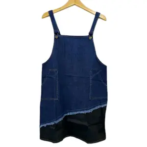 Overall jeans wanita Kombi Cutton,bahan premium enak di pakai Cewek Hitam Panjang