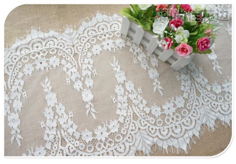 Product Introduction of 34cm Hot Selling Lace Eyelash Lace Clothing Accessories Lace Factory in Stock Wave Lace Embroidery Edge 26