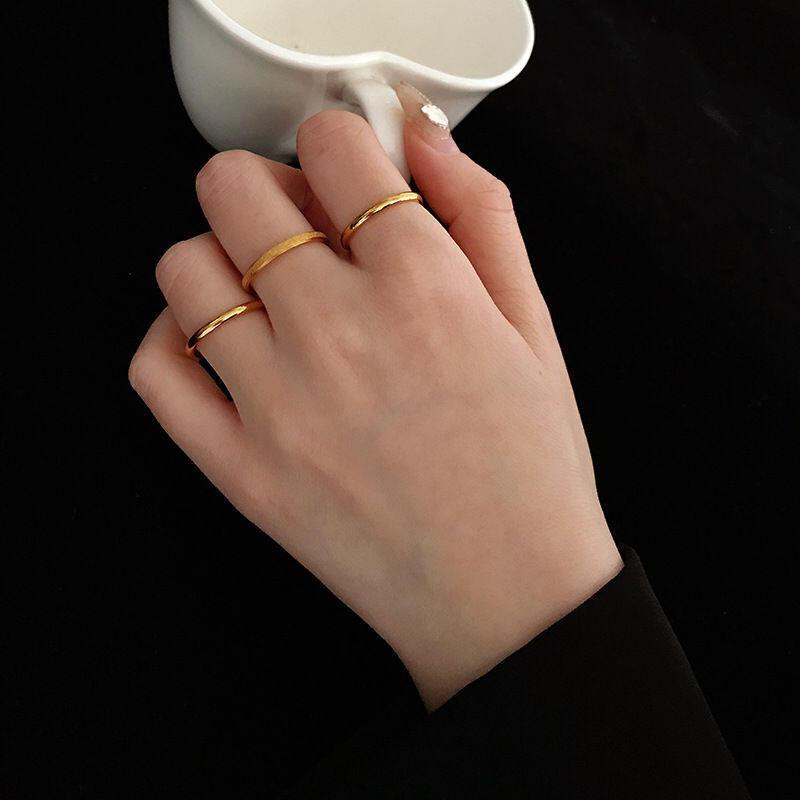 Product Introduction of Yuki's 3pcs New Fashion Rings For Women Jewelry Wedding Adjustable Opening Of Three-piece Suit Engagement Stainless Steel Three Ring Set 9