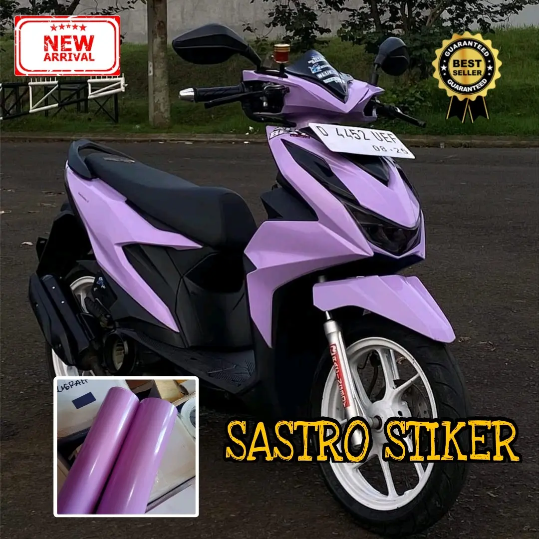 Sticker skotlet motor warna ungu lillak Motorcycle