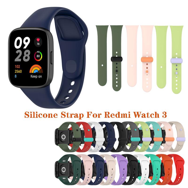 Dây đeo silicon mềm, dành cho Đồng Hồ Redmi 3, Vòng đeo tay thể thao, Dây đeo cổ tay 0