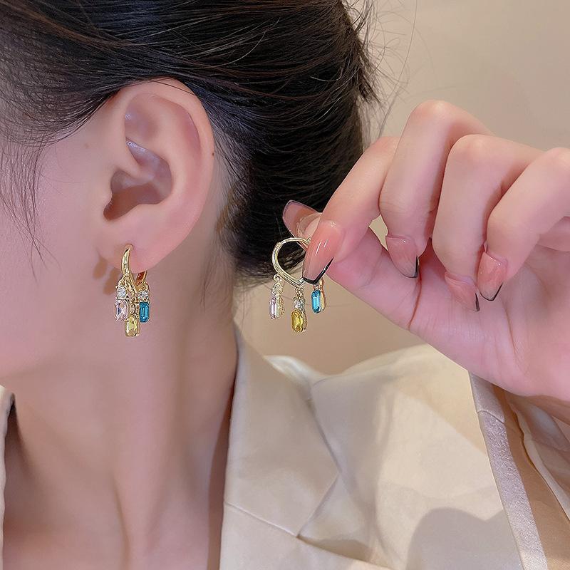 Product Introduction of Sterling Silver Needle Internet Celebrity Live Broadcast Hot-Sale Earrings Stall Supplies for Night Market All-Match Fashion Earrings Ear Rings Wholesale 13
