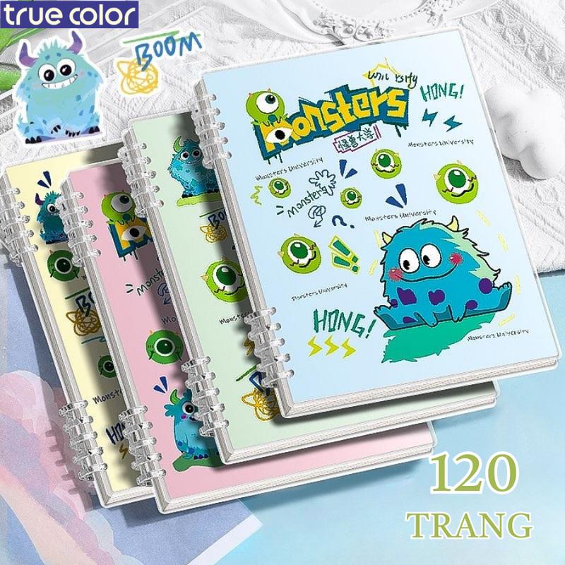 Sổ Còng Họa Tiết Quái Vật Học Đường, Sổ Tay 120 Trang Chống Lem, Phù Hợp Học Sinh, Sinh Viên - TRUECOLOR
