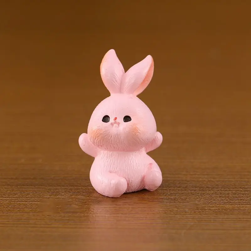 Đồ Trang Trí Thỏ, Tự Làm Sáng Tạo, Cảnh Quan Siêu Nhỏ Mini, Mô Hình Thỏ Resin, Thỏ Hoạt Hình Dễ Thương, Thu Nhỏ, Thích Hợp Cho Vườn Decor Decor Phòng 3