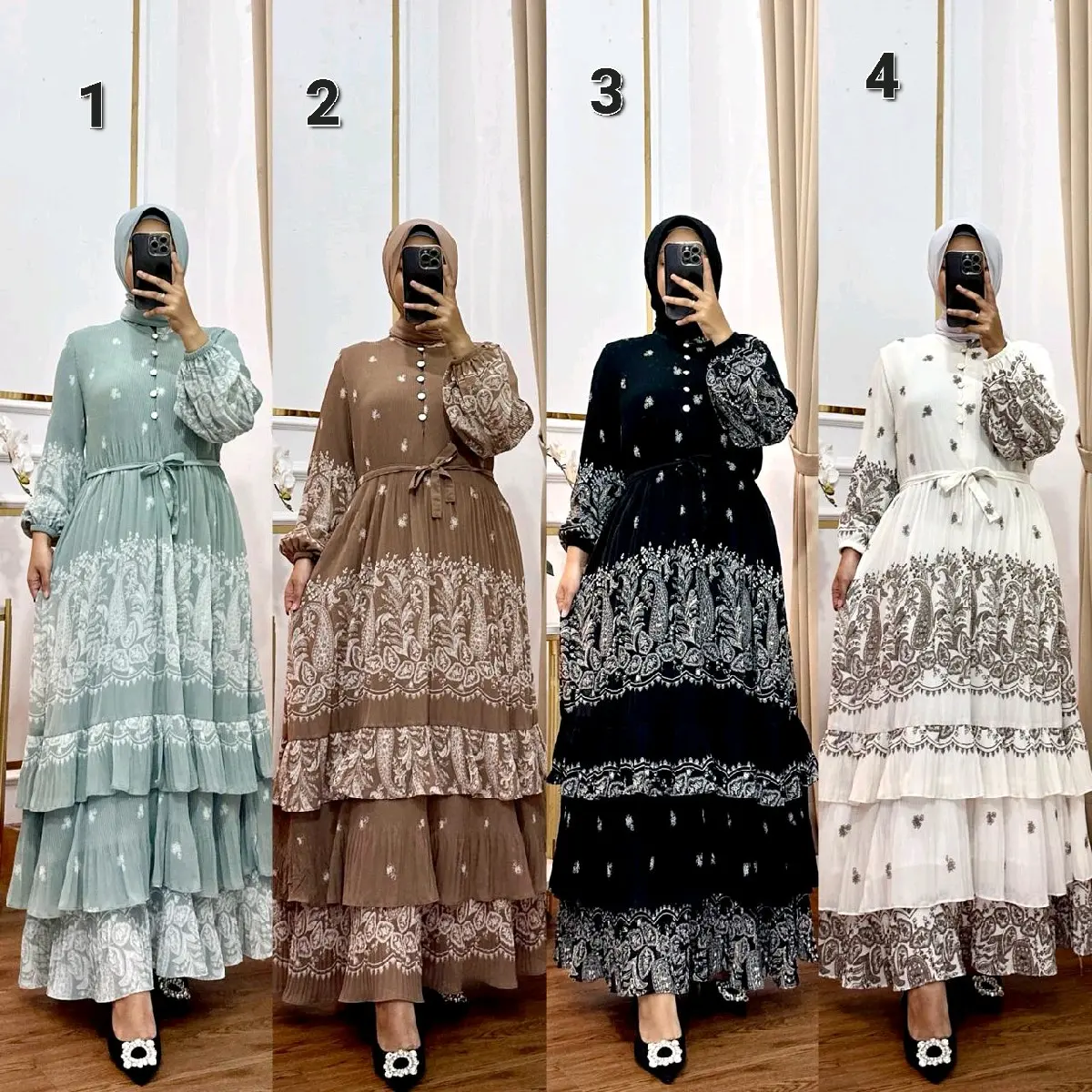 gamis plisket umpak full puring