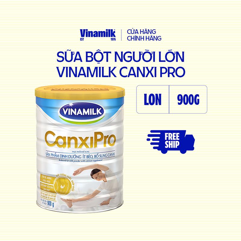 Sữa bột Vinamilk CanxiPro 900g (Hộp thiếc) - Sữa bổ sung Canxi cho người cao tuổi