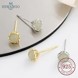 HIWANGO Anting Perak 925 Jade Gaya Baru 2025