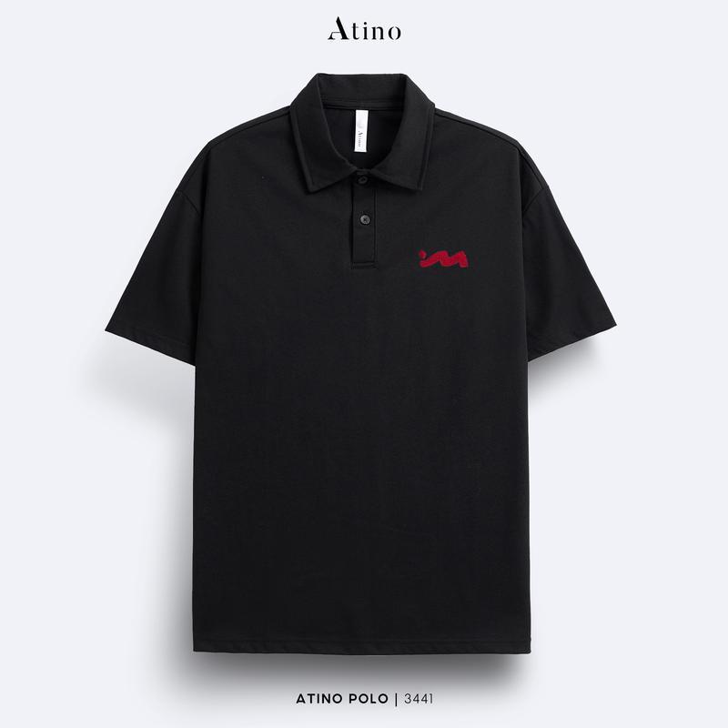 [ATINOxLUONGTOANTHANG] Combo 2 Áo Polo Cotton Nam Hoạ Tiết Thêu ATINO L.5.3441 Form Regular Ngắn Tay 2