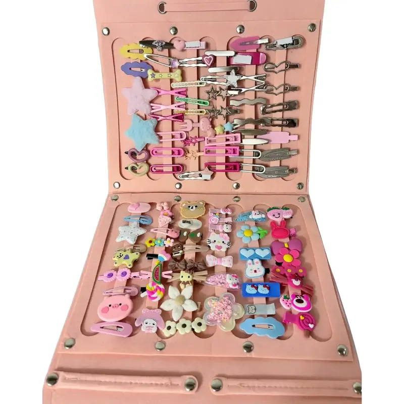 Set 100 Chiếc Kẹp Tóc Mẫu Mã Đa Dạng Kèm Tấm Bảng Để Kẹp Phù Hợp Làm Quà Tặng Cho Người Yêu, Bạn Thân, Em Gái 0
