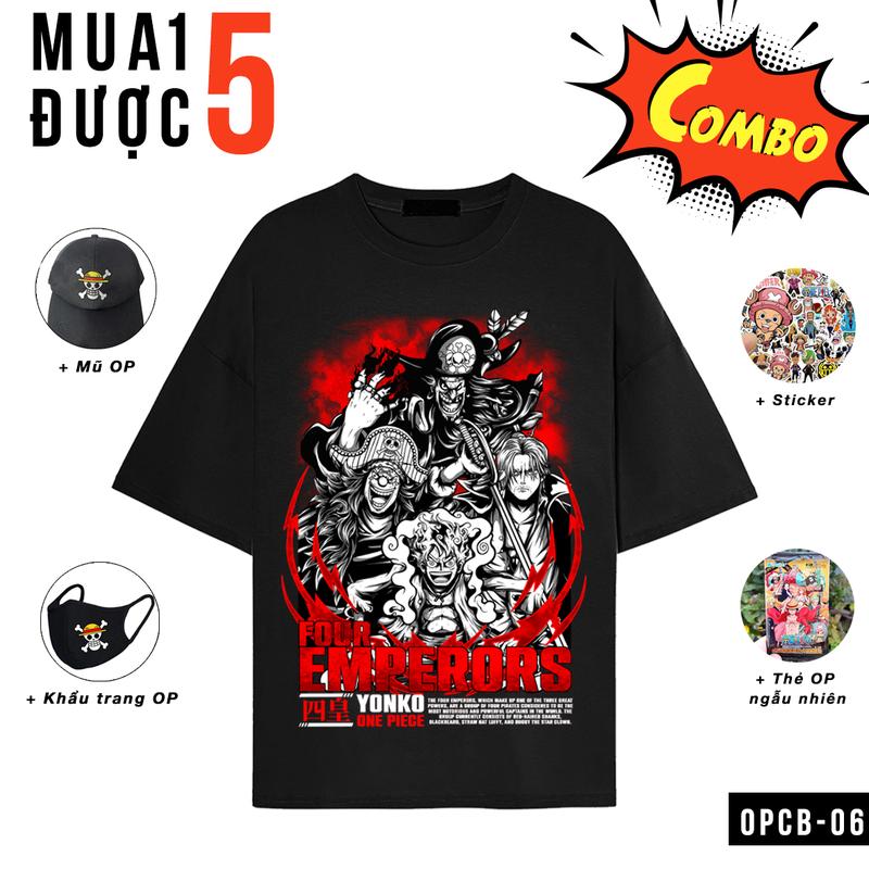 Combo hủy diệt - mua 1 được 5 | Áo thun One piece, áo phông in hình Onepiece Luffy Zoro Sanji ACE Menswear Nam 5