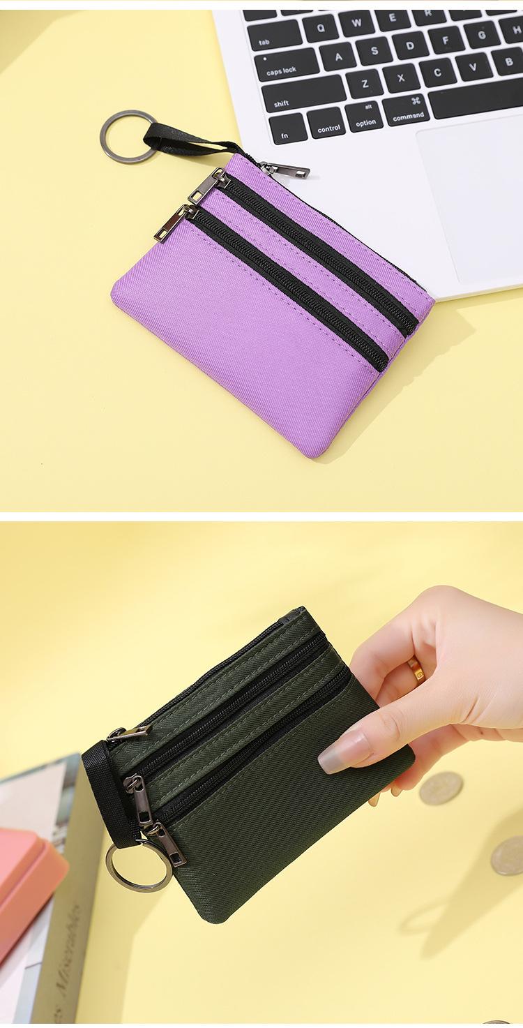 Product Introduction of Women's Coin Purse 2024 New Color-Block Zipper Wallet Short Fabric Multi-Layer Zipper Bag Coin Card Storage Bag st  argo  bag ordering  mini  kelly  bag  straight  china mini  kelly  china  bag bag  bestie1 tas  branded  dari  china mini mewah tapi 7