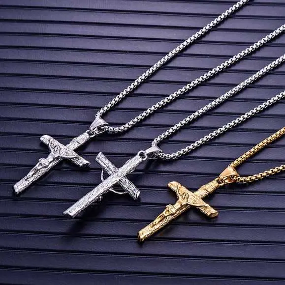 Kalung Salib Yesus Kristen Katolik | Kalung Salib Anti Karat dan Anti Luntur Jewellery  Aksesoris 2