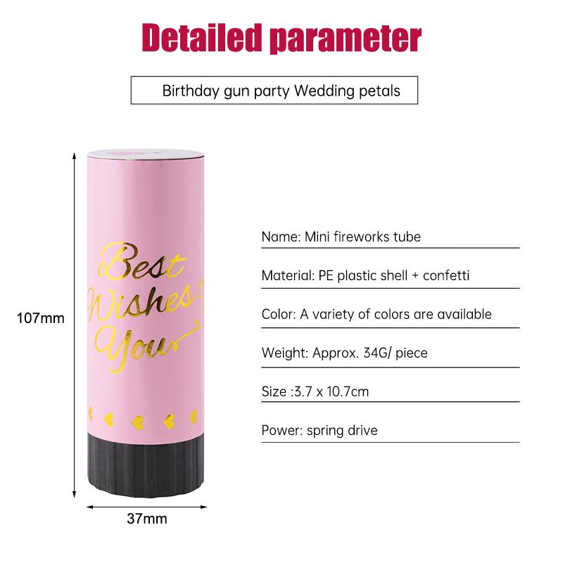 Small Wedding Salute Cannons, Spring Firework Tubes, Colorful Paper Pieces, Hand Twisted Fireworks