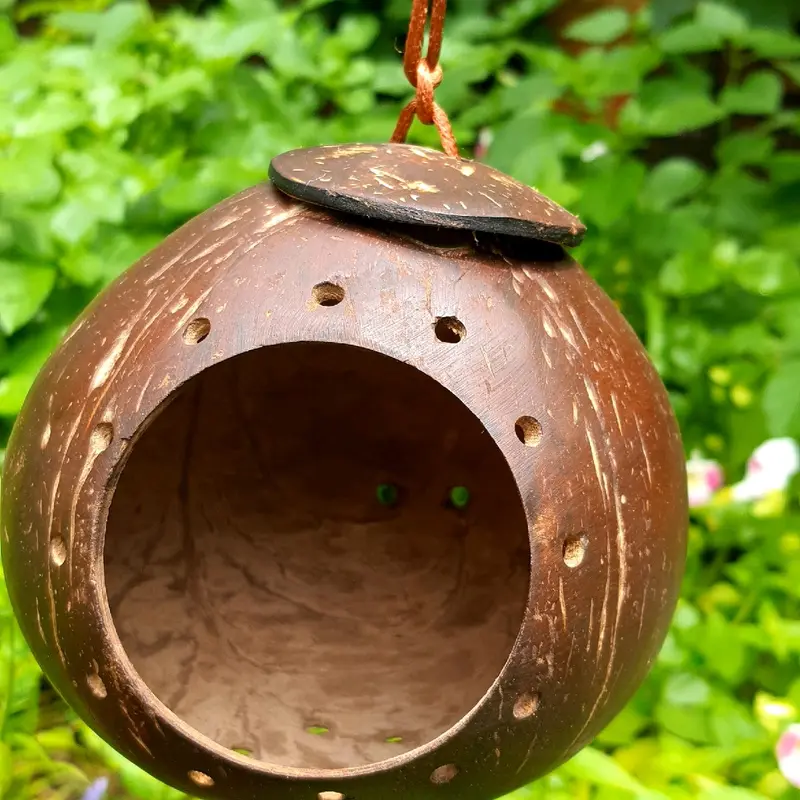 Tổ chuột Hasmter gáo dừa mài bóng/ Ổ chuột /Tổ ngủ gáo dừa 2
