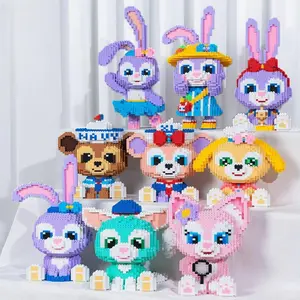 Toystown Nano Block D1sney Stell4 L1nabelle Gel4toni Medium Sries Mainan Membangun, Balok Susun, Puzzle, Koleksi, Mainan Edukasi Dekorasi Koleksi Hadiah Kado Ulang Tahun 3D