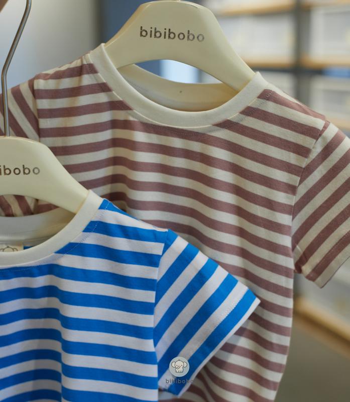 Áo Phông Cộc Tay Kẻ Ngang Cotton Mềm Mại Cho Bé - Bibibobo 7