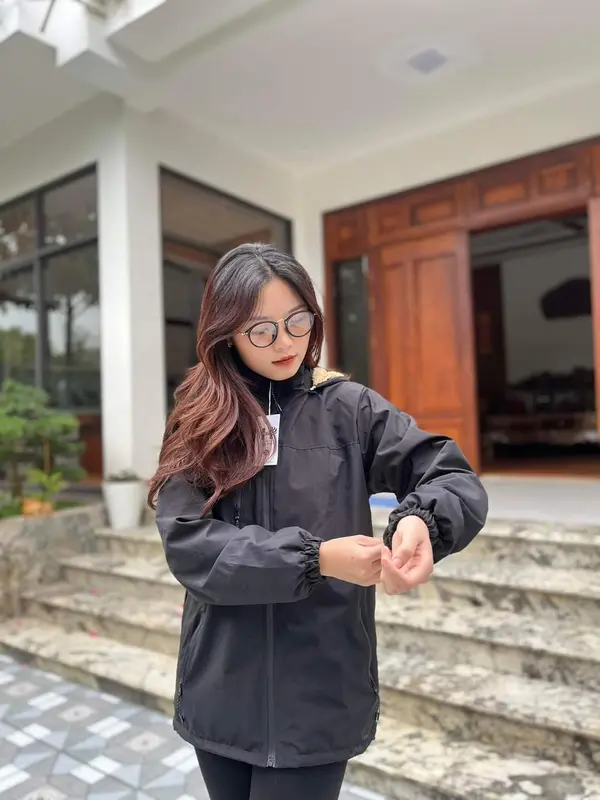 Áo khoác gió Nam Nữ gió dù tráng bạc, lót lông cừu ấm áp, chống nước,gió,bụi 7