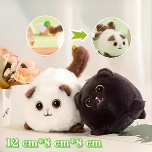 Anak Kucing Bergoyang Tali Tarik Boneka Mainan Gantungan Kunci Mewah Anak Lucu  Lucu Hadiah Anak Liontin Ransel