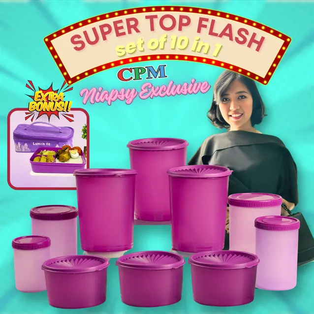 NiapsyXCPM paket toples lebaran claryn ruby set 10 in 1 ( ruby 1 set ,claryn s 3 claryn m 3 dan gratis lunch fit ) 1