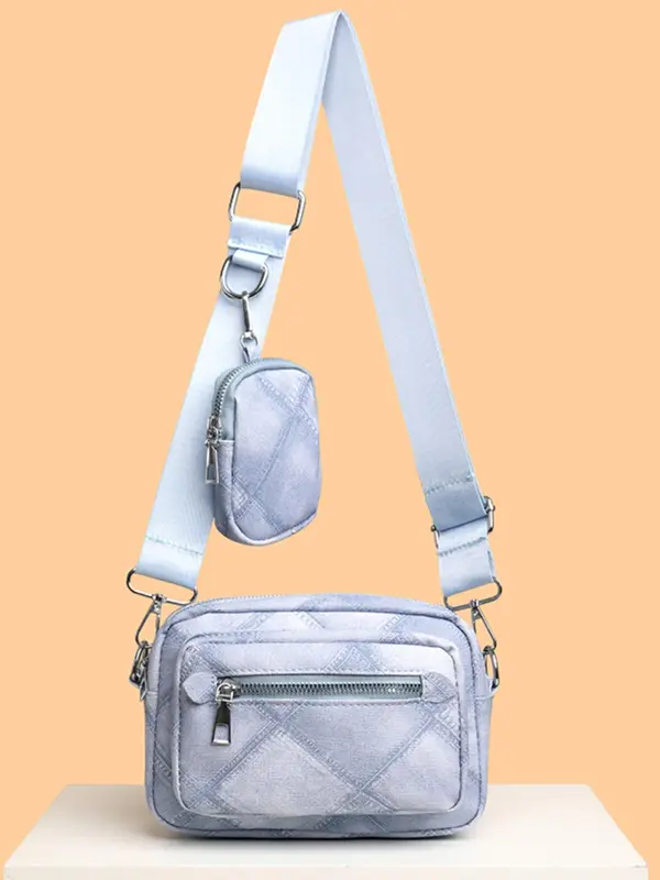 Women's Fashionable Quilted Design Crossbody Bag & Coin Purse, Casual Versatile Shoulder Bag & Coin Purse, Trendy All-match Bag Set for Daily Use 2