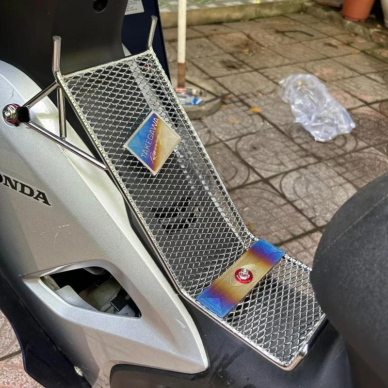 Baga lưới Xiken gắn xe máy DREAM, WAVE 50cc-100cc-110cc,Wave RSX, SIRIUS,Dream Inox Sáng Bóng Phụ Kiện Phụ Tùng