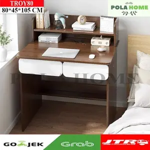 Pola TROY 80 Meja Belajar Meja Kerja Meja Tulis Meja Multifungsi Kaki Besi