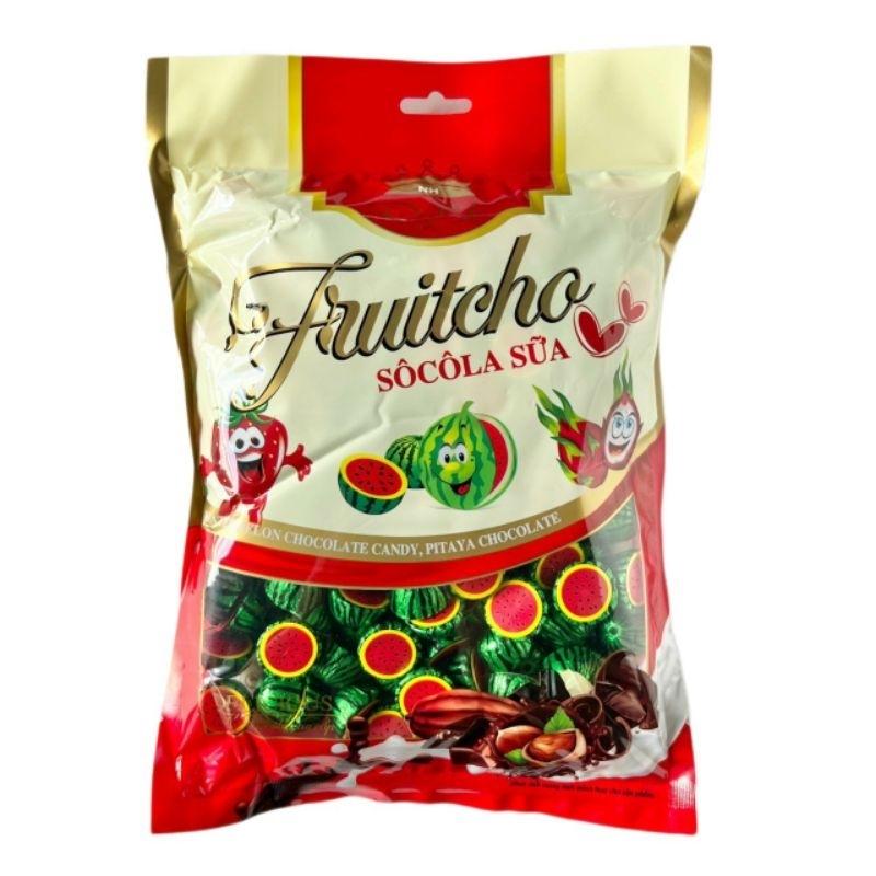  Túi 1Kg Kẹo Socola Dưa Hấu Xanh Ngọc Hân Snack Thức Ăn Ăn Vặt Food Candy Sô Cô La 