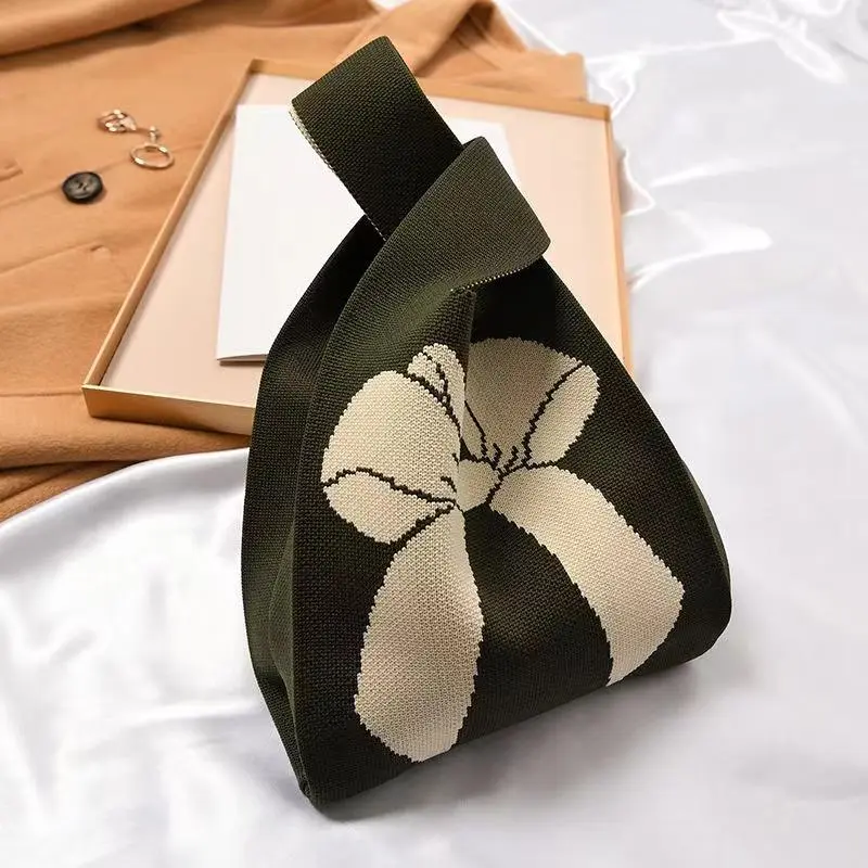 Tas Belanja Rajut Tas Tangan Wanita Lucu Style Korea Tote Bag Rajut Handmade Tas Anyaman 4