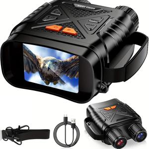 10倍デジタルズームHDナイトビジョン双眼鏡、2.8インチディスプレイ搭載、狩猟・野生動物観察用バッテリー（2000mAh）、128GBのTFカードに対応、人気商品