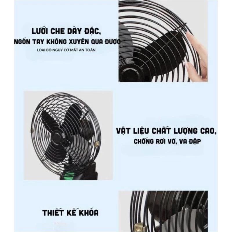 Quạt Tích Điện Pin 10 Cell Dùng Liên Tục 8H, Pin Makita, Quạt Khung Kim Loại 2 Cấp Độ Gió Siêu Mát 2