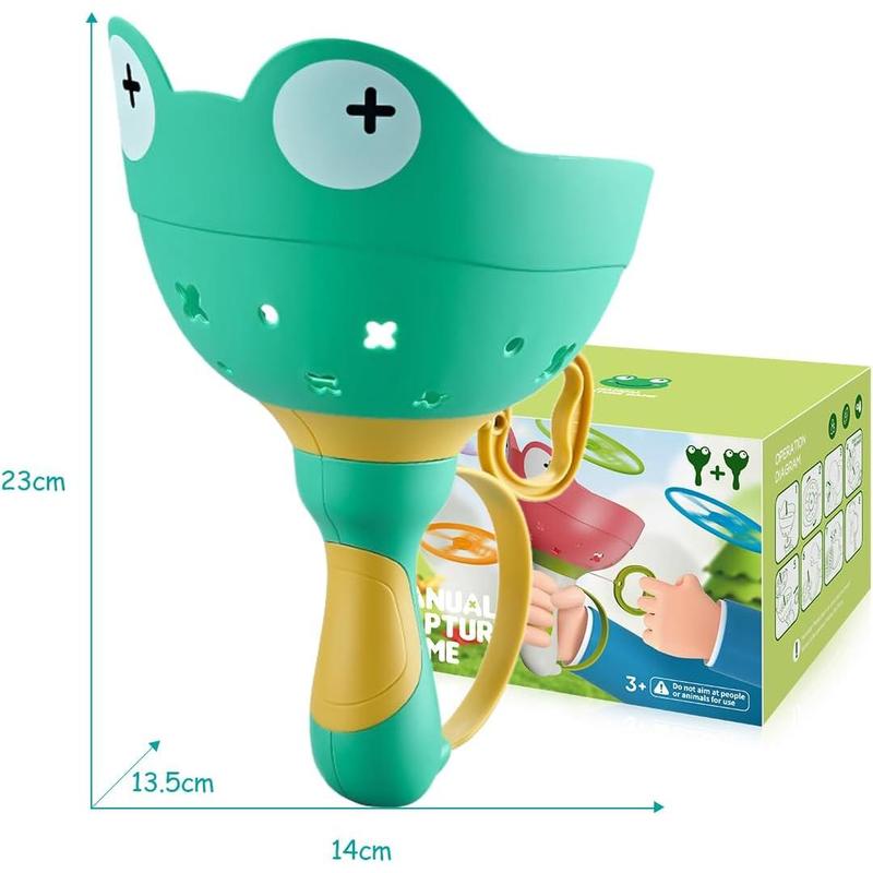 Fullware Garden Outdoor Toys Games Kids Toddlers Children Age 3-5 8-12, Flying Disc Launcher & Capture Toys, 2 Pack & 12 Discs, Family & Party games, Dog Cat Toys - Gift for Boys Girls(Green+Green) 6