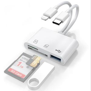 USB C SD/TF/USB OTGカードリーダー、USB C to USBアダプター、iOS MacBook & Androidスマホ用カードリーダー