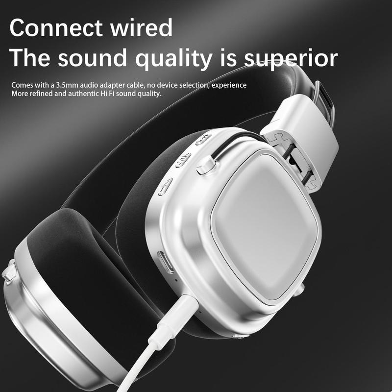 Wireless Over-Ear Headphones, BT5.3 Wireless Headphones, Bluetooth-compatible Fashionable Headphones for Gaming, Travel, Home, Office 4
