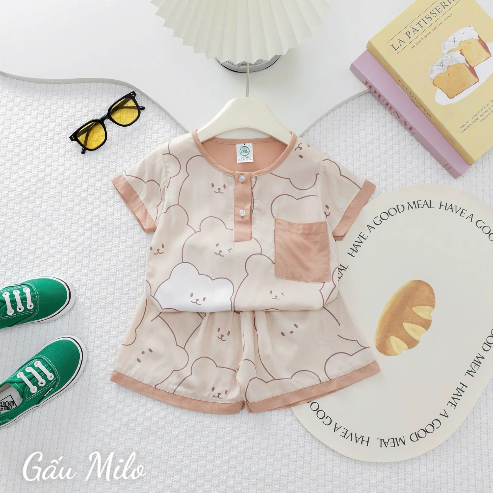 Tay Ngắn Quần Đùi ( Mã 3 )- Đồ Bộ Bé Trai - Bộ quần áo Tole/Lanh Loại 1 mềm, mịn, mát size 8-40 kg ngủ