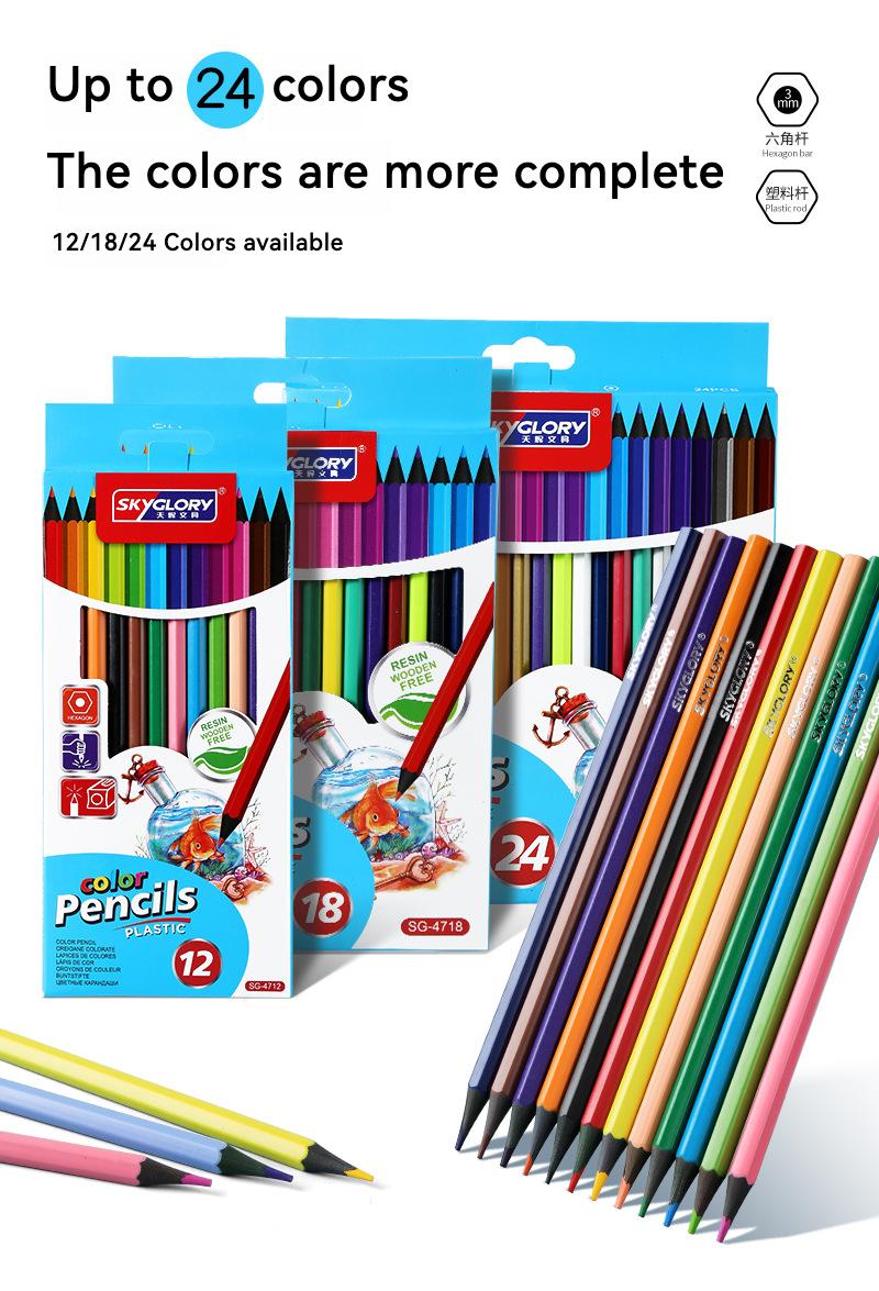Product Introduction of Pensel Warna Berasaskan Minyak, Bar Hitam, Sesuai untuk Lukisan Pelajar, Bekalan Alat Tulis Seni, [Back to School] 39
