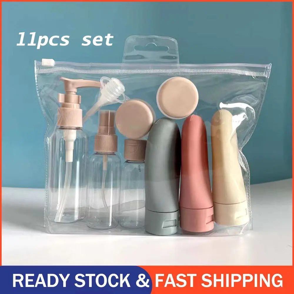 11-Piece Travel Sub-Bottle Set for Toiletries, Leakproof and Reusable, Multiple Colors Available, BPA-Free and Non-Toxic - Skincare