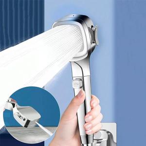 4 Modes Shower Head, 1 Piece Handheld High-pressure Shower Head, Home Accessories Bathroom Shower Head, Home Accessories, Everything Shower Products, Bathing Supplies, Bathroom Accessories