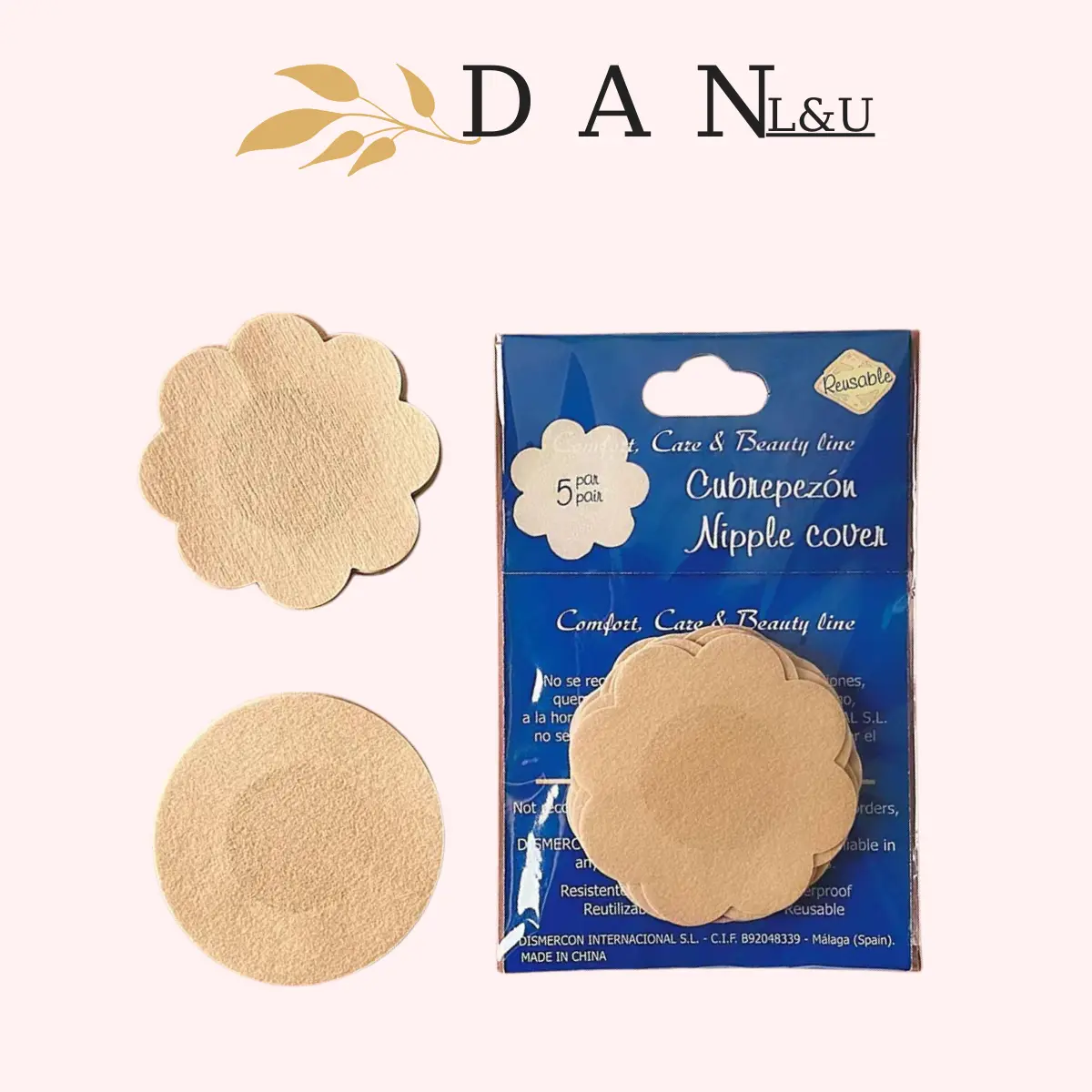 Miếng Dán Nhũ Hoa Chất Liệu Giấy Keo Bám Dính Tốt Gói 5 Cặp DAN L&U 022