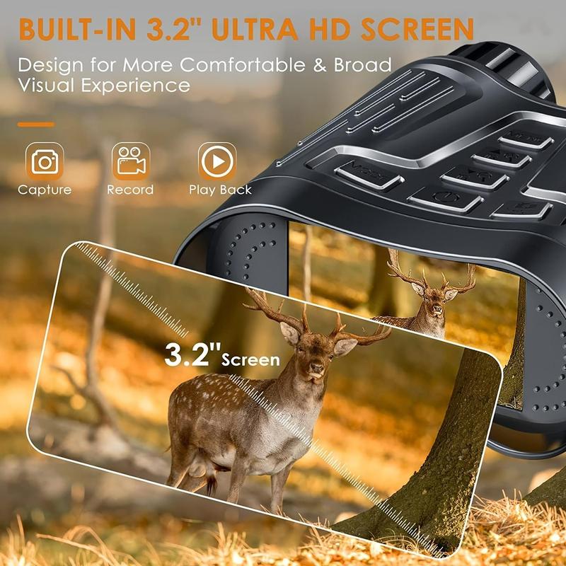 Product Introduction of 4K Night Vision Goggles, 8x Digital Zoom Binoculars with Infrared Technology, Large Screen Display Binoculars for Camping, Hunting & Security Needs 7