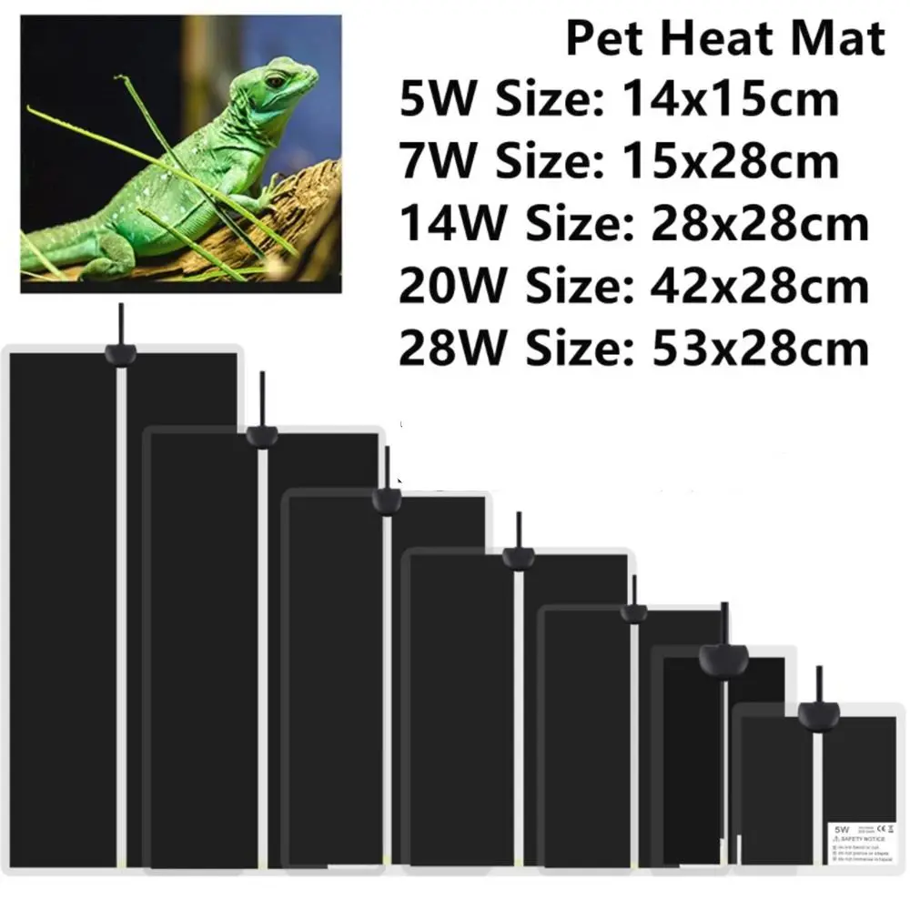 Waterproof 5~28W Seedling Heat Mat Plant Seed Anti-cold Pet Winter Heating Mat 220V~240V with Temperature Controller Germination Propagation Warm Pad Reptiles Supplies
