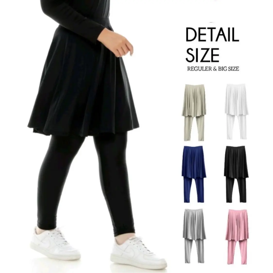 Legging Rok Olahrga Wanita Skirt Sport Jogging Renang Sepeda Lari Zumba Senam Aerobik