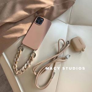 For Iphone 16 15 pro max 14 pro max  12 Pro Case Luxury Matte Marble Chain Strap Lanyard Matte Silicone Case for  iPhone  13 11 12 Pro Max XR X XS 8 Plus 7 SE 2020 6 6S