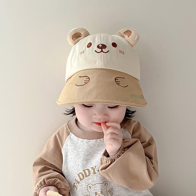Mũ Chống Nắng Mùa Hè Cho Em Bé Thiết Kế Hình Gấu Dễ Thương, Mũ Bucket Cho Trẻ Mới Biết Đi Và Trẻ Em Có Tai, Ngoài Trời, Có Thể Điều Chỉnh, Thích Hợp Cho Bé Trai Và Bé Gái, Vành Lớn, Mũ Chống Nắng