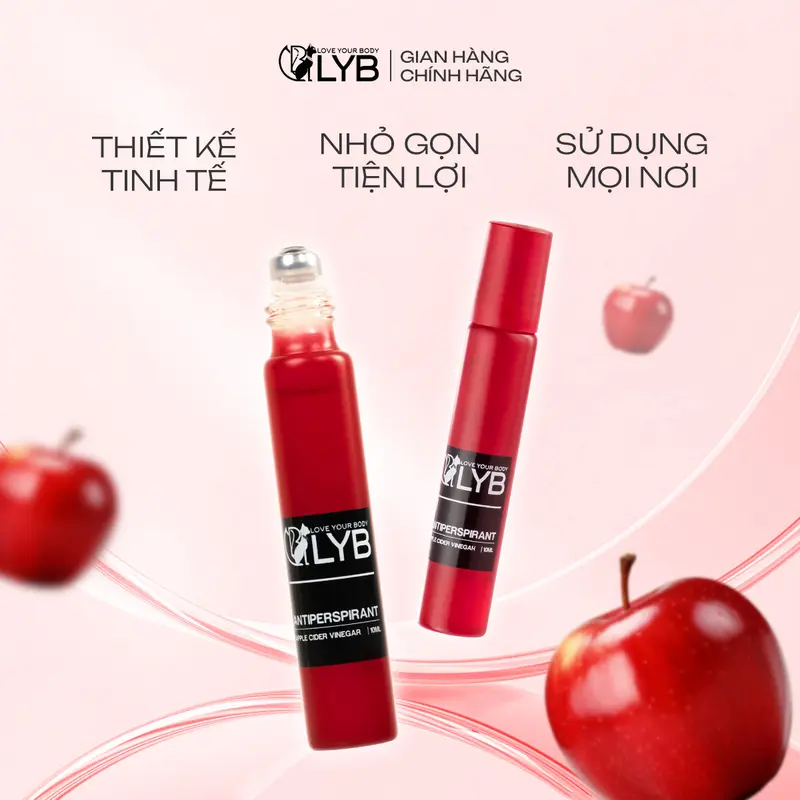 Lăn Khử Mùi & Dưỡng Sáng Son Nách LYB Hương Táo Đỏ - Dưỡng Sáng Nách, Giảm Tiết Mồ Hôi 10ml 3