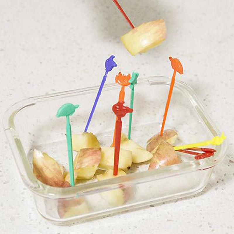 Product Introduction of 20pcs/set Cute Animals Fruit Forks Kids Snack Dessert Decoration Forks Toothpicks Lunch Salad Decoration Accessories Cake Picks 16