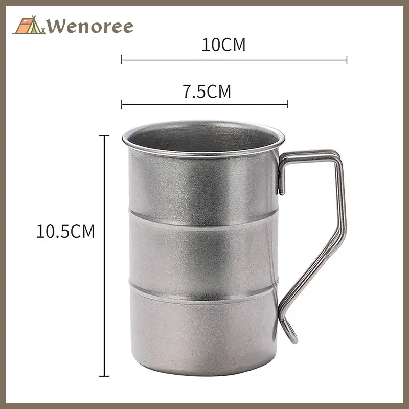 Cốc Nước Cà Phê, Phong Cách Cổ Điển Cổ Điển, Cốc Thùng Dầu Phong Cách Công Nghiệp, Thích Hợp Cho Cắm Trại Ngoài Trời Và Dã Ngoại, Cốc Bia, Dụng Cụ Uống Nước, Làm Bằng Thép Không Gỉ 4