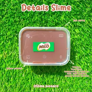 Slime Milo Puding by Slime Bintaro - Tekstur Seglowsy & Wangi Coklat - Tofu Slime Essence Dark Chocolate - Ukuran 200 cc - SNI Standar Nasional Indonesia