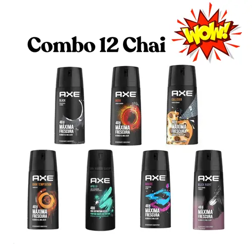 [Combo Tiết Kiệm] 12 Chai Xịt khử mùi AXE 150ml Hương Nước Hoa